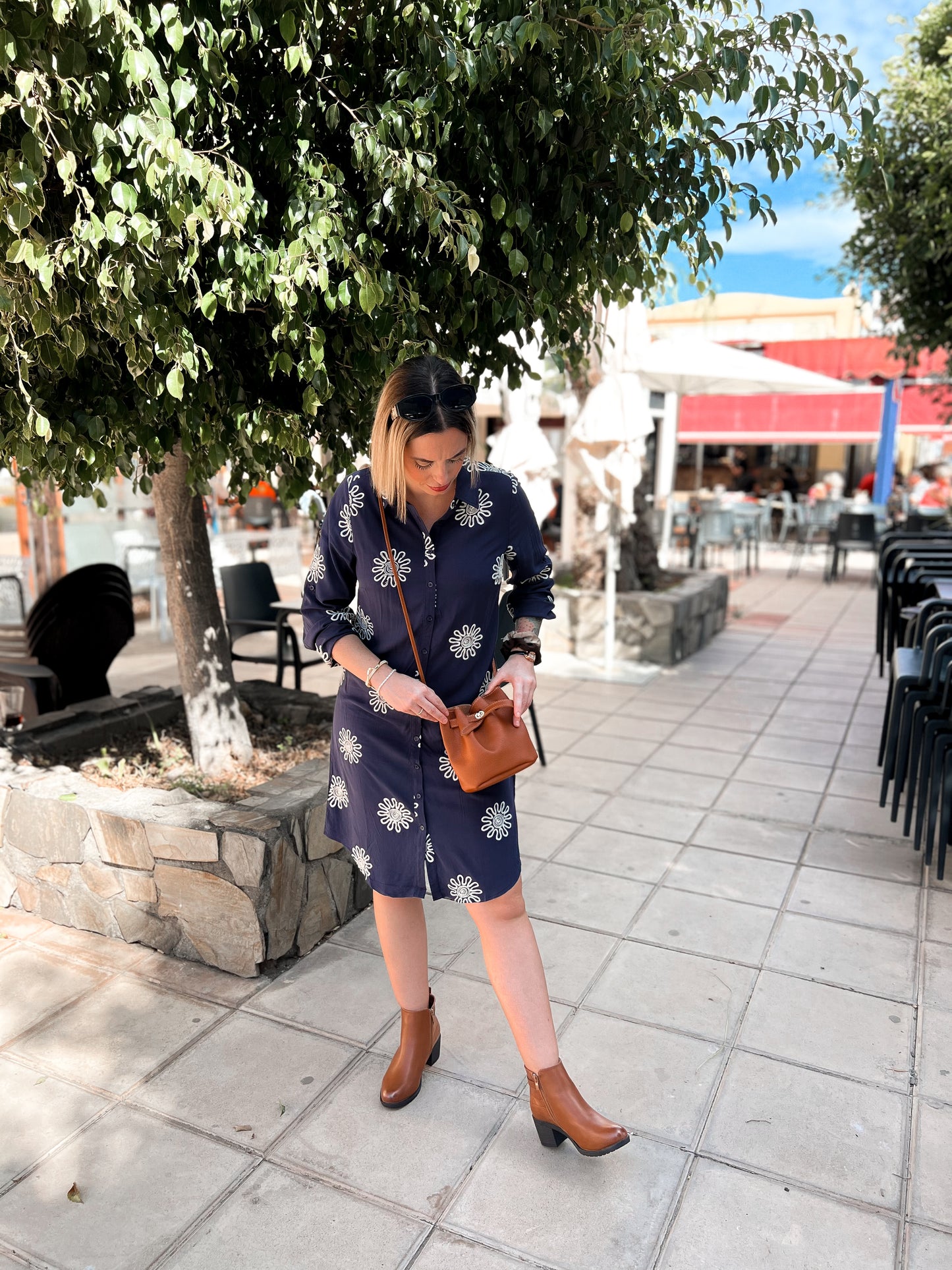 Vestido Camisero Bordado