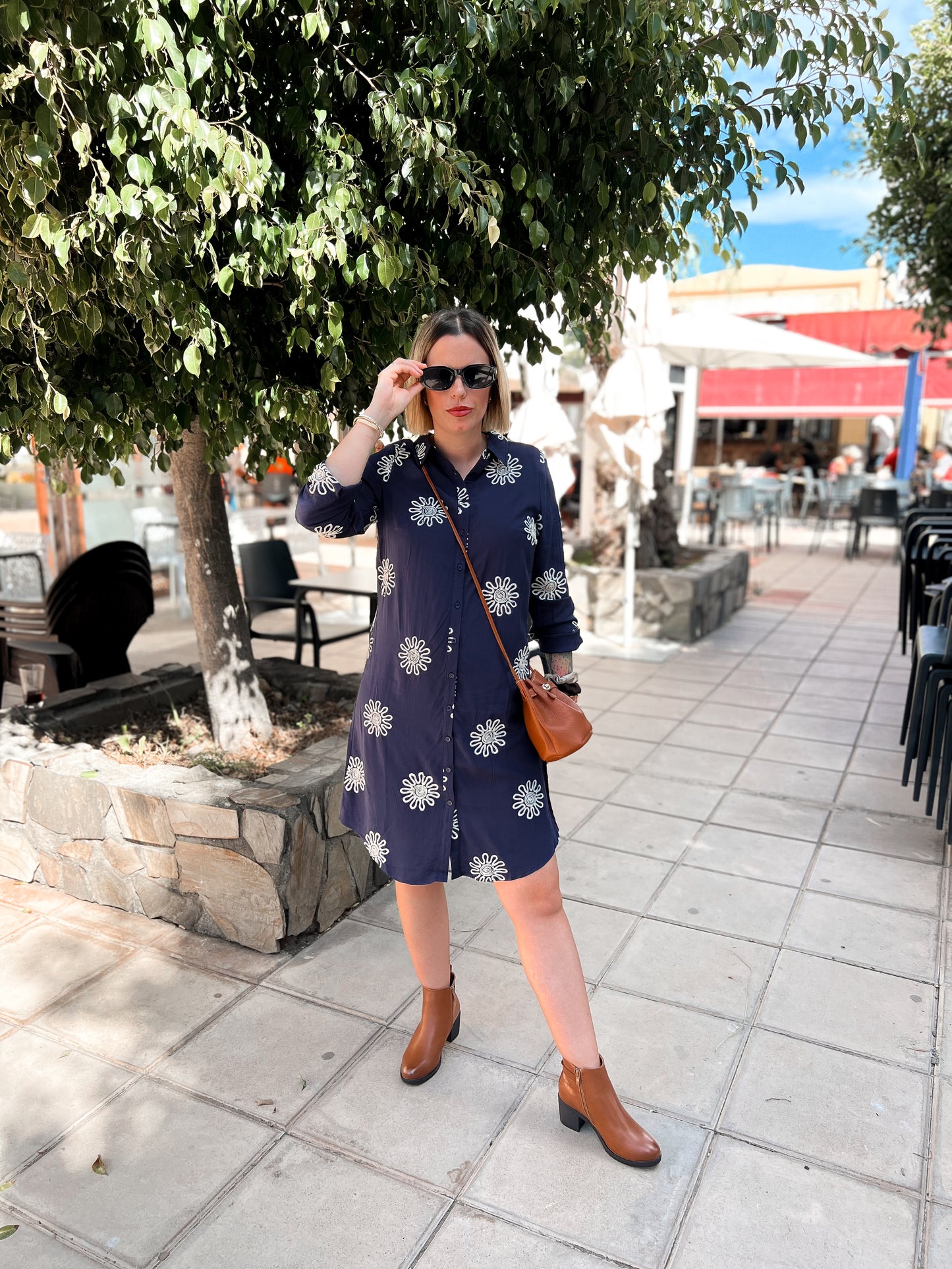 Vestido Camisero Bordado